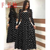 Elegant Spring Autumn Women Dress 2019 Casual Bohmia Flower Print Maxi Dresses Fashion Hollow Out Tunic Vestidos Dress Plus Size