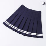 XS-3XL Women Skirt Preppy Style High Waist Chic Stitching Skirts Summer Student Pleated Skirt Women Cute Sweet Girls Dance Skirt