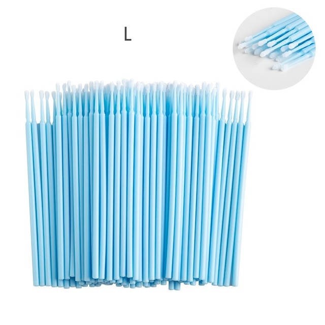 100Pcs/bag Disposable MicroBrush Eyelashes Extension Individual Lash Removing Swab Micro Brush For Eyelash Extension Tools