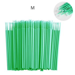 100Pcs/bag Disposable MicroBrush Eyelashes Extension Individual Lash Removing Swab Micro Brush For Eyelash Extension Tools