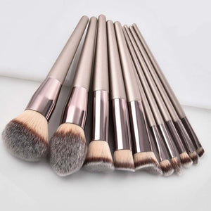 Luxury Champagne Makeup Brushes Set For Foundation Powder Blush Eyeshadow Concealer Lip Eye Make Up Brush Cosmetics Beauty Tools