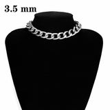 Punk Miami Cuban Choker Necklace Collar Statement Hip Hop Big Chunky Aluminum Gold Color Thick Chain Necklace Women Jewelry