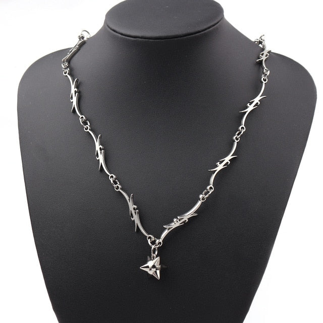 Wire Brambles Necklace Women Hip-hop Punk Style Barbed Wire Brambles Link Chain Choker Gifts for Friends Collares de Moda 2019