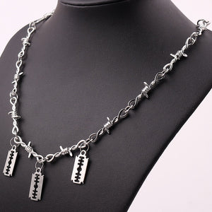 Wire Brambles Necklace Women Hip-hop Punk Style Barbed Wire Brambles Link Chain Choker Gifts for Friends Collares de Moda 2019