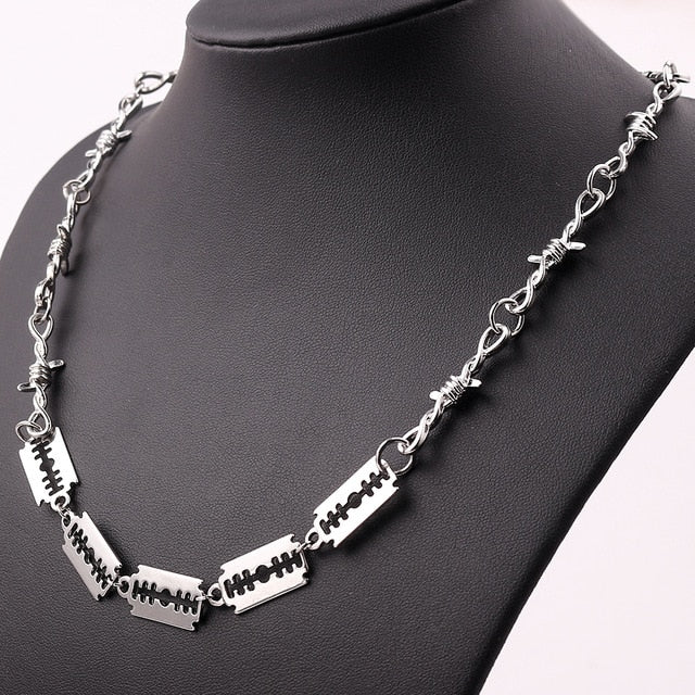 Wire Brambles Necklace Women Hip-hop Punk Style Barbed Wire Brambles Link Chain Choker Gifts for Friends Collares de Moda 2019