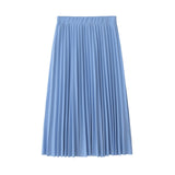 Spring and Autumn New Fashion Women's High Waist Pleated Solid Color Half Length Elastic Skirt Promotions Lady Black Pink