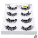 SEXYSHEEP 4/8 pairs 3D Mink Lashes Natural False Eyelashes Dramatic Volume Fake Lashes Makeup Eyelash Extension Silk Eyelashes