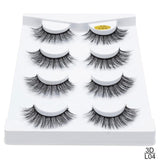 SEXYSHEEP 4/8 pairs 3D Mink Lashes Natural False Eyelashes Dramatic Volume Fake Lashes Makeup Eyelash Extension Silk Eyelashes