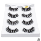 SEXYSHEEP 4/8 pairs 3D Mink Lashes Natural False Eyelashes Dramatic Volume Fake Lashes Makeup Eyelash Extension Silk Eyelashes