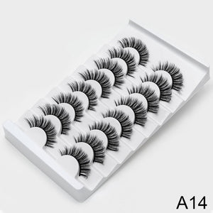 SEXYSHEEP 4/8 pairs 3D Mink Lashes Natural False Eyelashes Dramatic Volume Fake Lashes Makeup Eyelash Extension Silk Eyelashes