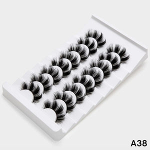 SEXYSHEEP 4/8 pairs 3D Mink Lashes Natural False Eyelashes Dramatic Volume Fake Lashes Makeup Eyelash Extension Silk Eyelashes