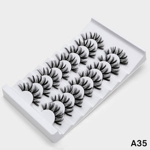 SEXYSHEEP 4/8 pairs 3D Mink Lashes Natural False Eyelashes Dramatic Volume Fake Lashes Makeup Eyelash Extension Silk Eyelashes