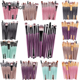 MAANGE Pro 15Pcs Makeup Brushes Set Eye Shadow Foundation Powder Eyeliner Eyelash Lip Make Up Brush Cosmetic Beauty Tool Kit Hot