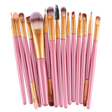 MAANGE Pro 15Pcs Makeup Brushes Set Eye Shadow Foundation Powder Eyeliner Eyelash Lip Make Up Brush Cosmetic Beauty Tool Kit Hot