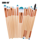 MAANGE Pro 15Pcs Makeup Brushes Set Eye Shadow Foundation Powder Eyeliner Eyelash Lip Make Up Brush Cosmetic Beauty Tool Kit Hot