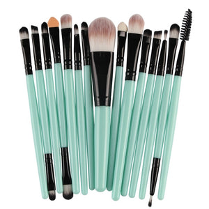 MAANGE Pro 15Pcs Makeup Brushes Set Eye Shadow Foundation Powder Eyeliner Eyelash Lip Make Up Brush Cosmetic Beauty Tool Kit Hot