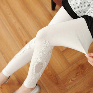 S- 7XL leggings Women cotton lace decoration leggings 2020 leggins plus size long leggings size 7XL 4XL 3XL XXL XL L M S 6XL 5XL