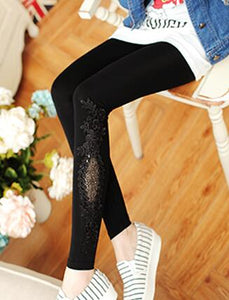 S- 7XL leggings Women cotton lace decoration leggings 2020 leggins plus size long leggings size 7XL 4XL 3XL XXL XL L M S 6XL 5XL