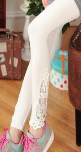 S- 7XL leggings Women cotton lace decoration leggings 2020 leggins plus size long leggings size 7XL 4XL 3XL XXL XL L M S 6XL 5XL