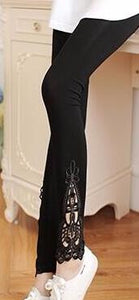 S- 7XL leggings Women cotton lace decoration leggings 2020 leggins plus size long leggings size 7XL 4XL 3XL XXL XL L M S 6XL 5XL