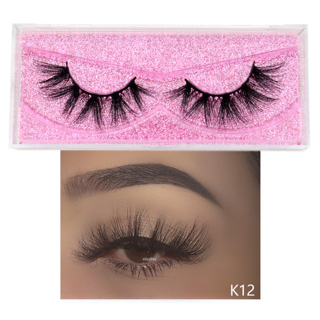 Visofree Mink Lashes 3D Mink Eyelashes 100% Cruelty free Lashes Handmade Reusable Natural Eyelashes Popular False Lashes Makeup