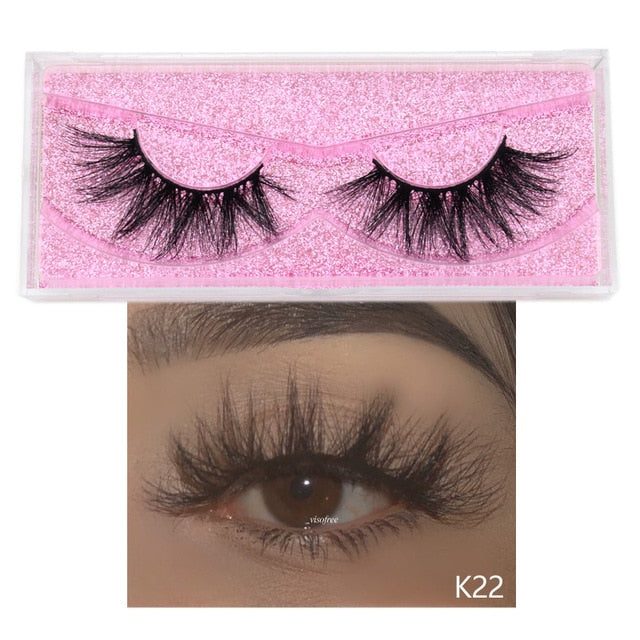 Visofree Mink Lashes 3D Mink Eyelashes 100% Cruelty free Lashes Handmade Reusable Natural Eyelashes Popular False Lashes Makeup