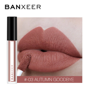 BANXEER Lipgloss Matte 8 Colors Lip Gloss Velvety Lipstick Liquid Matte Waterproof Lip Tint Full & rich Sexy Lip Makeup Cosmetic