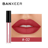 BANXEER Lipgloss Matte 8 Colors Lip Gloss Velvety Lipstick Liquid Matte Waterproof Lip Tint Full & rich Sexy Lip Makeup Cosmetic