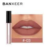 BANXEER Lipgloss Matte 8 Colors Lip Gloss Velvety Lipstick Liquid Matte Waterproof Lip Tint Full & rich Sexy Lip Makeup Cosmetic